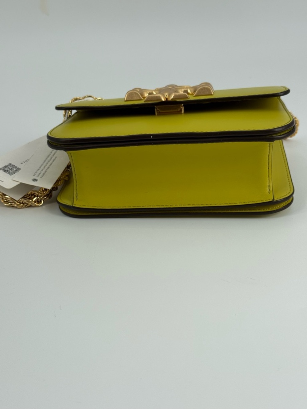 Tory Burch Eleanor Small Convertible Lime Green Leather Crossbody Shoulder Bag - Picture 5 of 17
